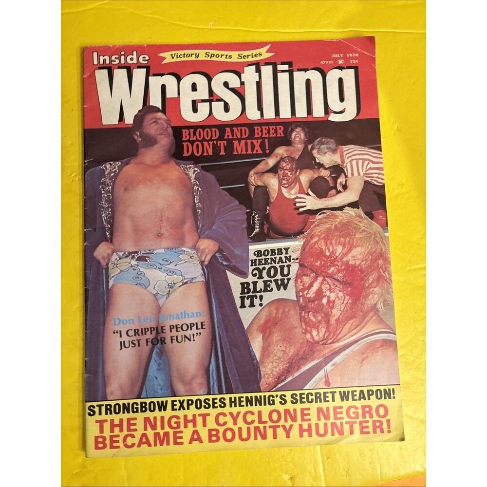 Vintage July 1974 Inside Wrestling Magazine. Bobby Heenan. K2219